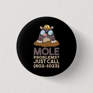 Chemistry - Mole Problems 3 Cm Round Badge