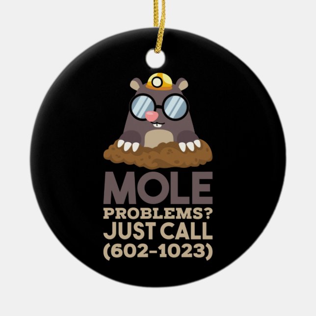 Chemistry - Mole Problems Ceramic Tree Decoration (Front)