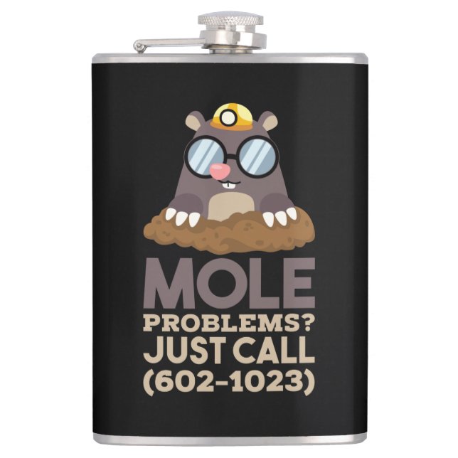 Chemistry - Mole Problems Hip Flask (Front)