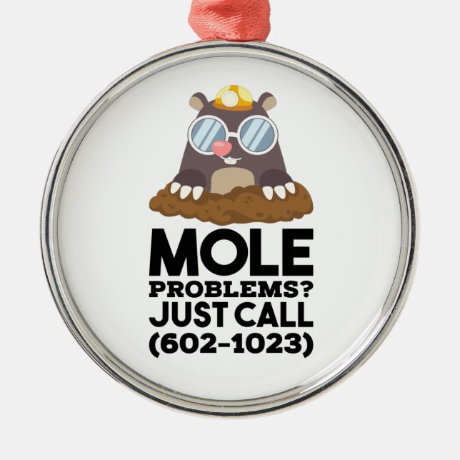 Chemistry - Mole Problems  Metal Tree Decoration (Front)