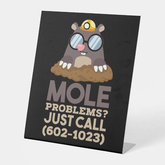 Chemistry - Mole Problems Pedestal Sign (Front)