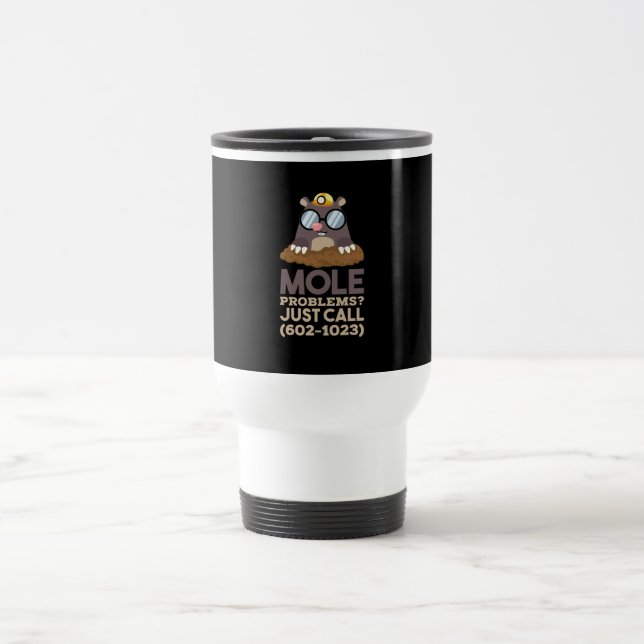 Chemistry - Mole Problems Travel Mug (Center)