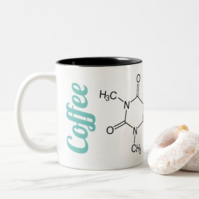 Chemistry Molecule Coffee Mug (With Donut)