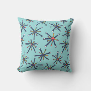 Chemistry Molecule Retro Modern Abstract Pattern Cushion