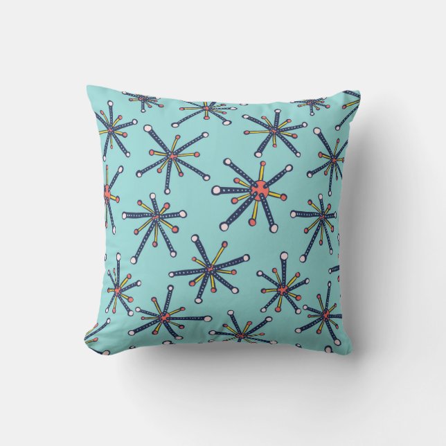 Chemistry Molecule Retro Modern Abstract Pattern Cushion (Front)