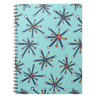 Chemistry Molecule Retro Modern Abstract Pattern Notebook