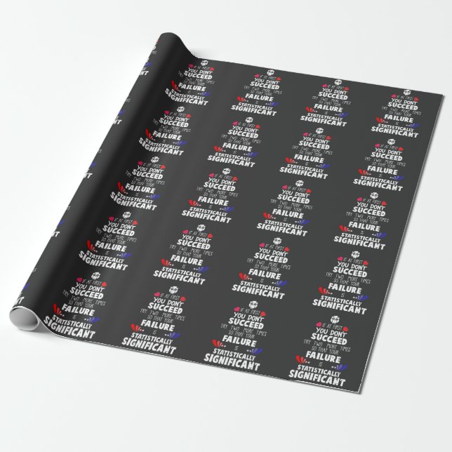 Chemistry Nerd Science Failure and Success Wrapping Paper (Unrolled)