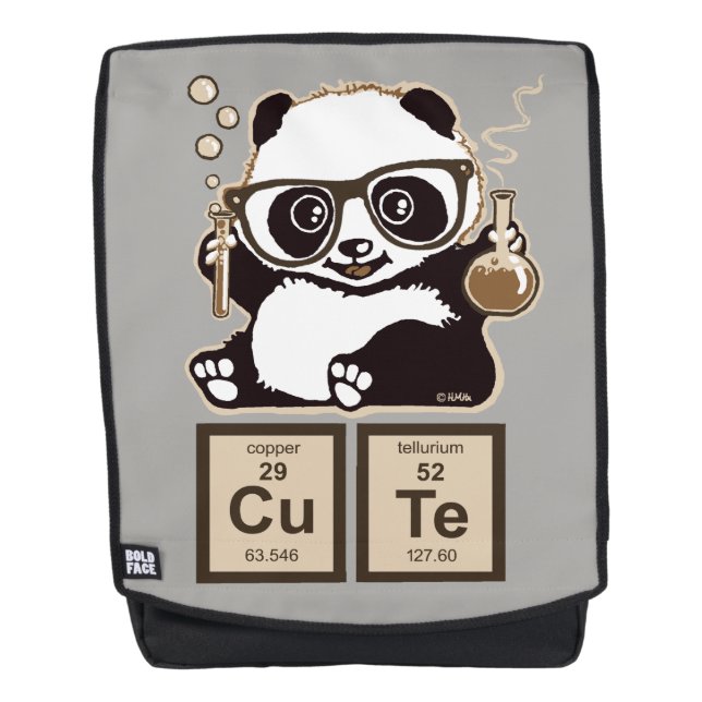 Chemistry panda discovered cute backpack (Front)