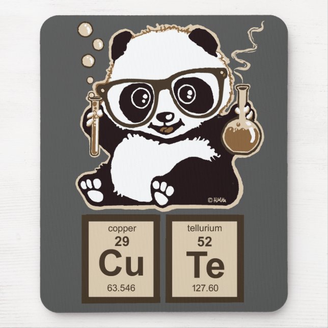 Chemistry panda discovered cute mouse mat (Front)