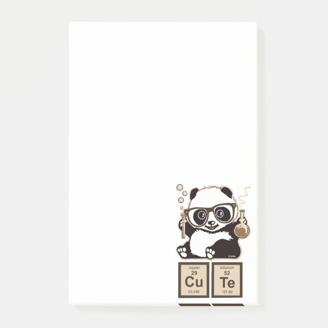 Chemistry panda discovered cute post-it notes (Front)