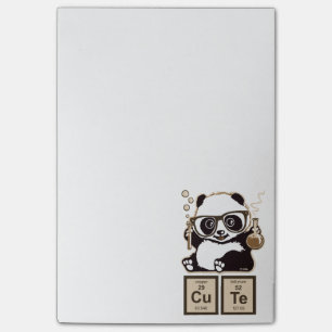 Chemistry panda discovered cute post-it notes