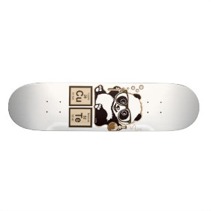 Chemistry panda discovered cute skateboard