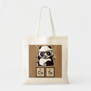 Chemistry panda discovered cute tote bag