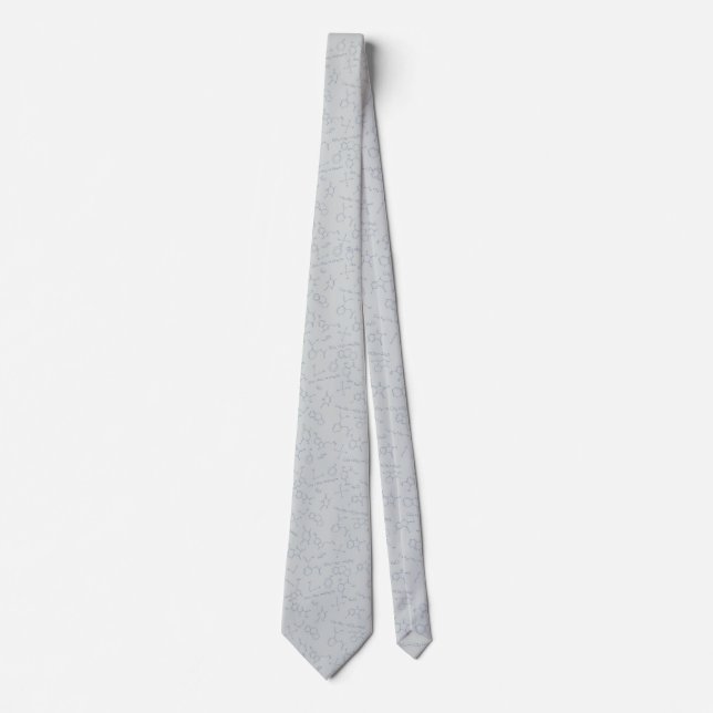 Chemistry pattern tie grey (Front)