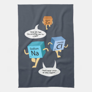 Chemistry Periodic Table Elements Tea Towel