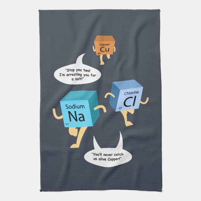 Chemistry Periodic Table Elements Tea Towel (Vertical)