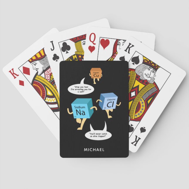 Chemistry Periodic Table Science Teacher Novelty Playing Cards (Back)