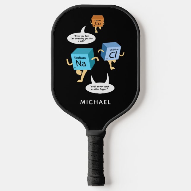 Chemistry Periodic Table Science Teacher Pickleball Paddle (Front)