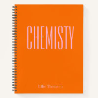 Chemistry | Personalised School Graph Paper Orange