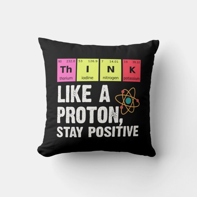 Chemistry Physicists Teacher Student Proton Scienc Cushion (Front)