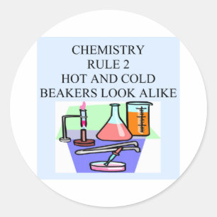 chemistry rule 2 classic round sticker