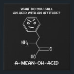 Chemistry Science Acid Attitude A-Mean-Oh-Acid Faux Canvas Print<br><div class="desc">Chemistry Science Acid Attitude A-Mean-Oh-Acid design for science lovers.</div>