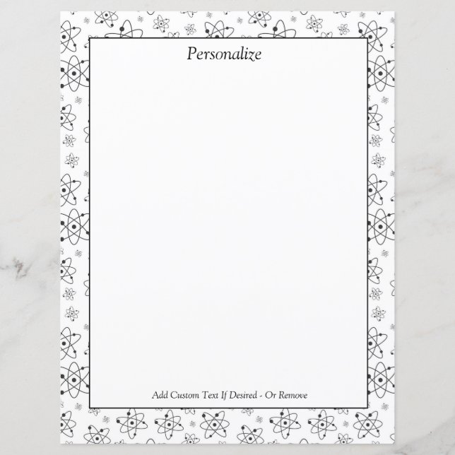 Chemistry Science Atom Symbol Personalise (Front)