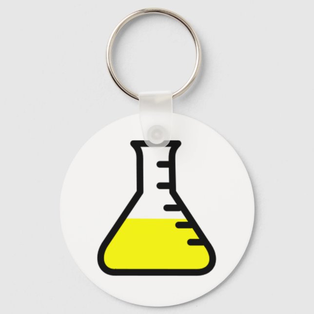Chemistry Science Beaker Key Ring (Front)