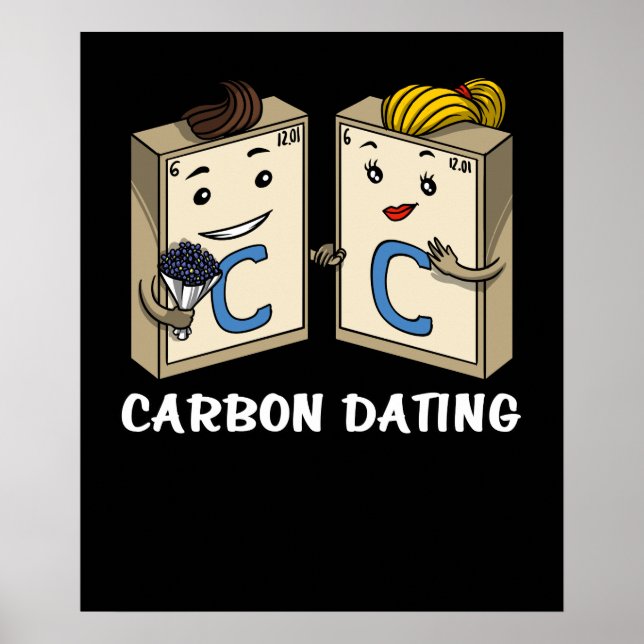 Chemistry Science Funny Carbon Dating Joke Poster (Front)