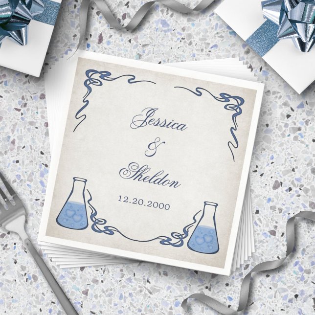 Chemistry Science Teacher Wedding Invitations Napkin (Creator Uploaded)