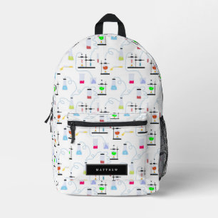 Chemistry Science Test Tubes Lab School Printed Backpack