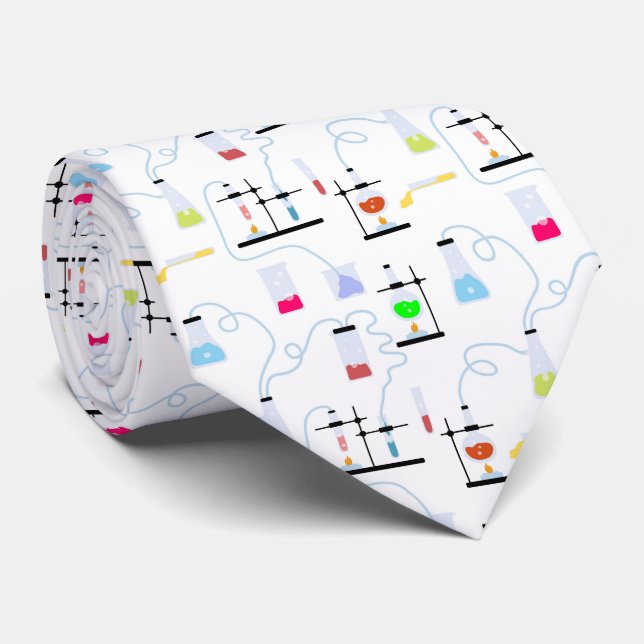 Chemistry Science Test Tubes Lab School Subject  Tie (Rolled)