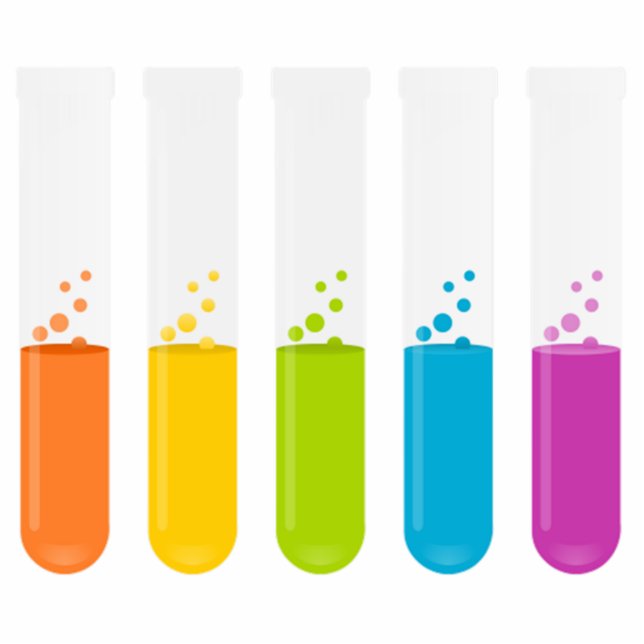 Chemistry Science Test Tubes Standing Photo Sculpture (Front)