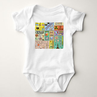 Chemistry Science Vintage Illustration Set Baby Bodysuit