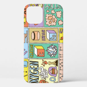 Chemistry Science Vintage Illustration Set iPhone 12 Case