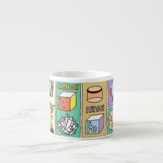 Chemistry Science Vintage Illustration Set Espresso Cup