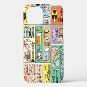 Chemistry Science Vintage Illustration Set iPhone 12 Case