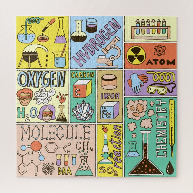 Chemistry Science Vintage Illustration Set Jigsaw Puzzle (Vertical)