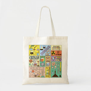 Chemistry Science Vintage Illustration Set Tote Bag