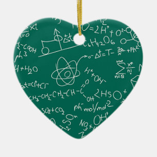Chemistry scribbles ceramic tree decoration