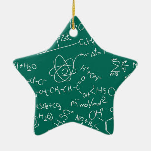 Chemistry scribbles ceramic tree decoration