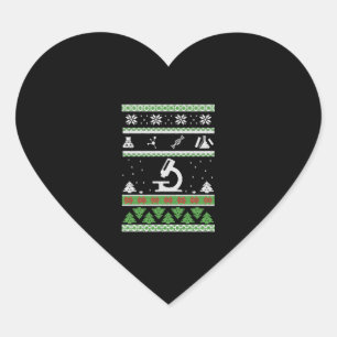 Chemistry Shirt - Lab - Science - Ugly Christmas Heart Sticker