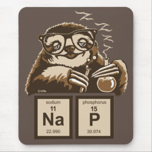Chemistry sloth discovered nap mouse mat