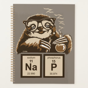 Chemistry sloth discovered nap planner