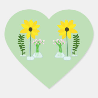 Chemistry Sunflower Heart Sticker