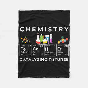 Chemistry Teacher Catalyst Educator Periodic Table Fleece Blanket