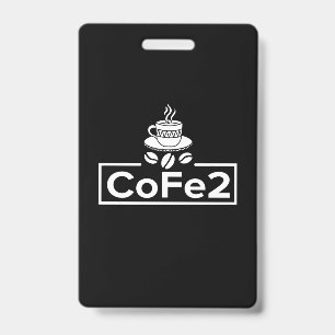 Chemistry Teacher Coffee Lover ID Badge