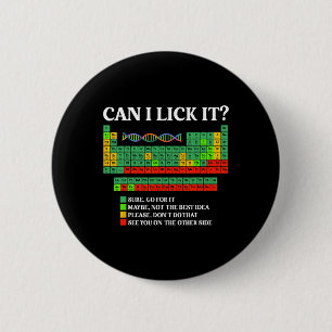 Chemistry Teacher Funny Periodic Table Stem Can I  6 Cm Round Badge