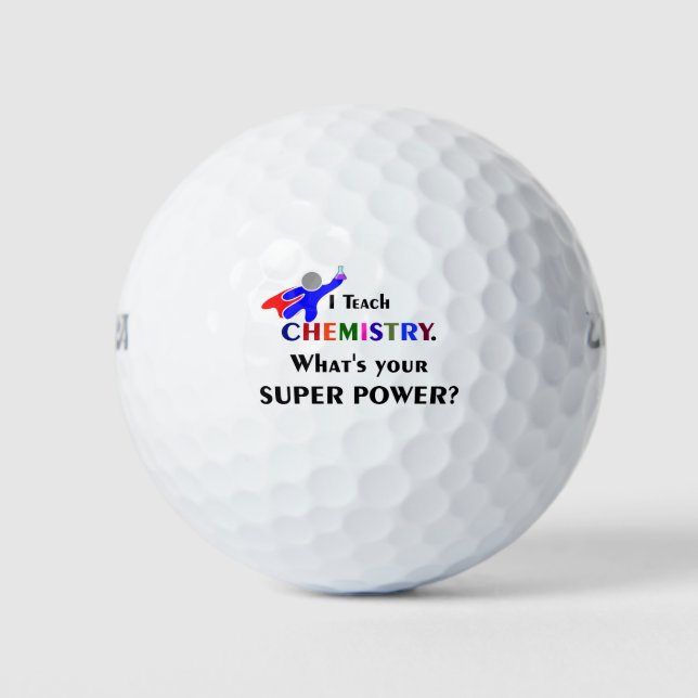 Chemistry Teacher Humour Golf Balls (Front)
