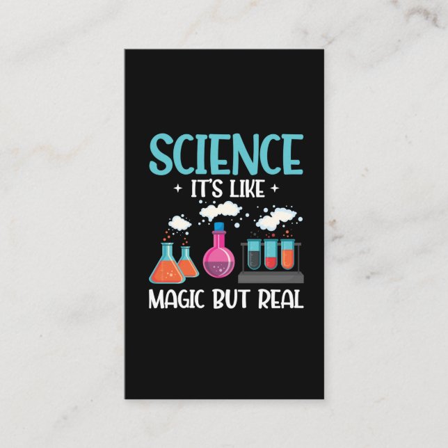 Chemistry Teacher Laboratory Test Tube Scientists Business Card (Front)